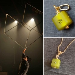 P'TIT CUBE VERT, Pendentif,...